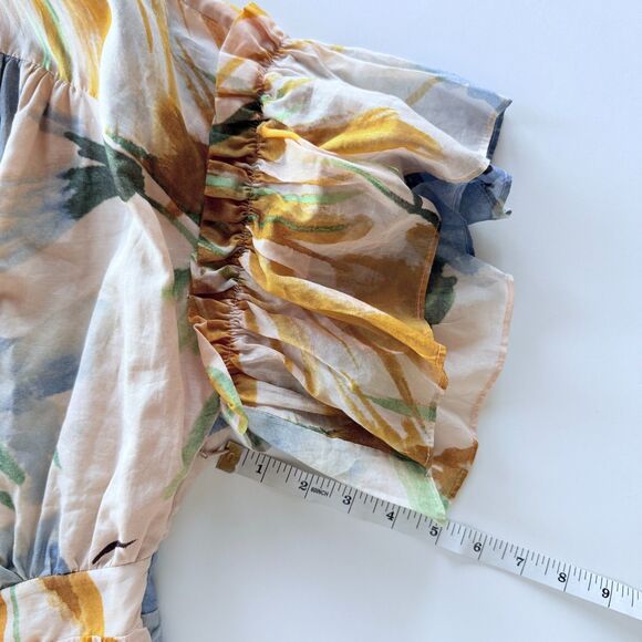 NWT TWINSET Actitude Hamal Cotton Muslin Wrap Style Watercolor Dress XS - Picture 16 of 16